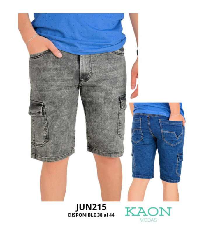 BERMUDA JEANS MASC. CARGO  38 AL 48. JUNPI