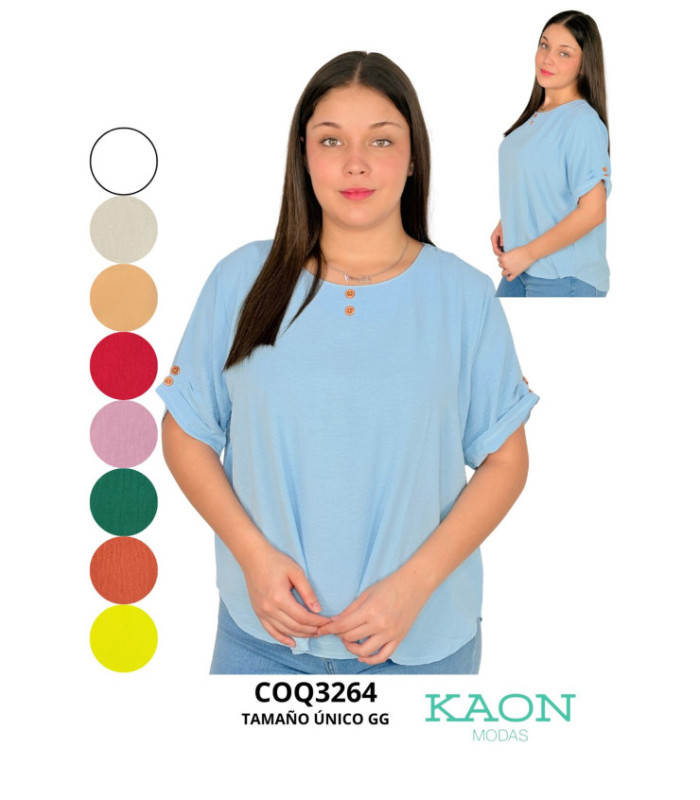 BLUS.SRA.C/ BOTONES TELA DUNNA.COQUETA