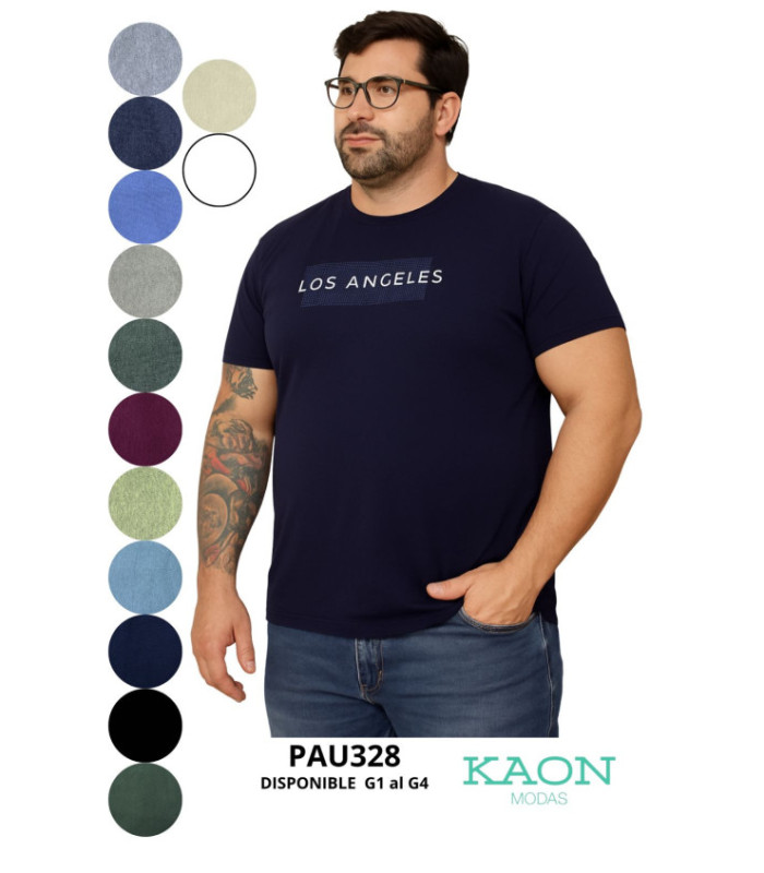 REMERA M/C MASC.PLUS SIZE