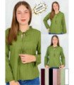 BLUS.SRTA.M/L FRUNCIDO EN EL CUELLO.COQUETA