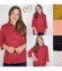 CAMISA SRA.MANG.3/4 A MOTAS.COQUETA