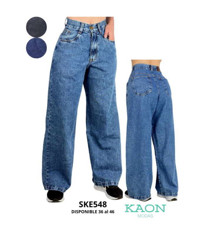 PANT.JEANS MOM RIGIDO FEM.36 AL 46.SKEN