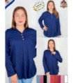 BLUSA SRA.M/L TELA LINO.COQUETA