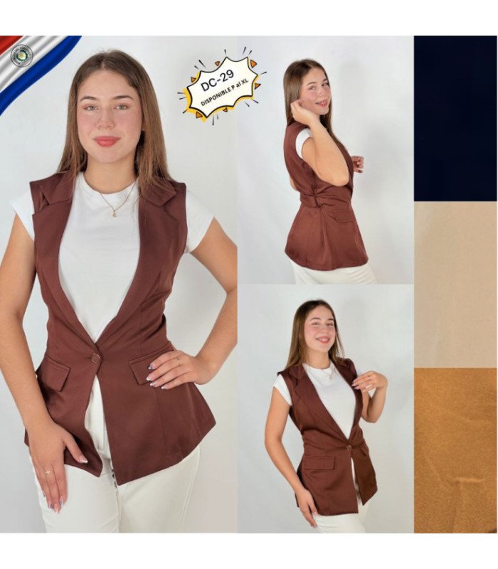 CHALECO SOCIAL FEM. C/ CINTO P AL XL.OLIMPUS
