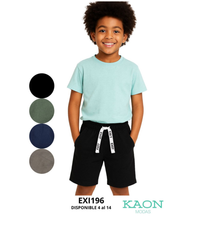 BERMUDA LISO COLORIDO,VARON 4 AL 16 EXIT