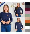 BLUS.SRTA.M/L FRUNCIDO EN LOS COSTADOS.COQUETA