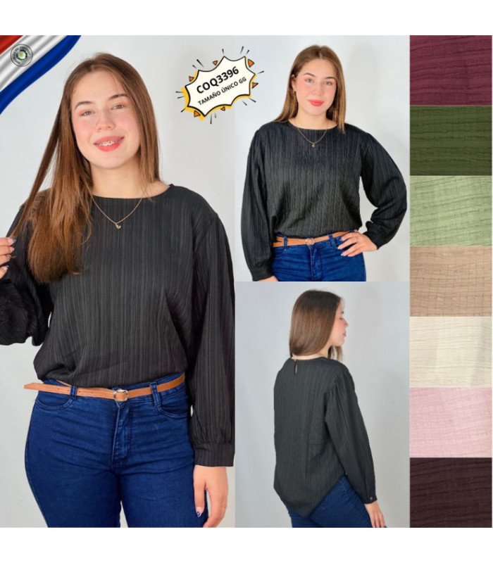 BLUSA SRA.MANGA 3/4.COQUETA