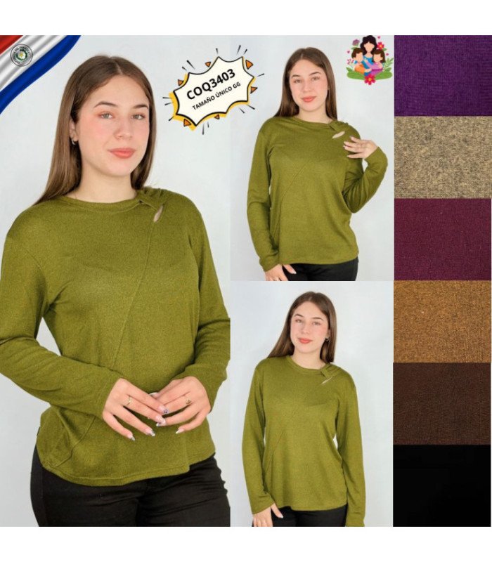 BLUS.SRA.TELA ABRIGADA C/ BRILLO.COQUETA