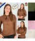 BLUSA SRTA.M/L C/ DETALLE EN EL CUELLO.COQUETA