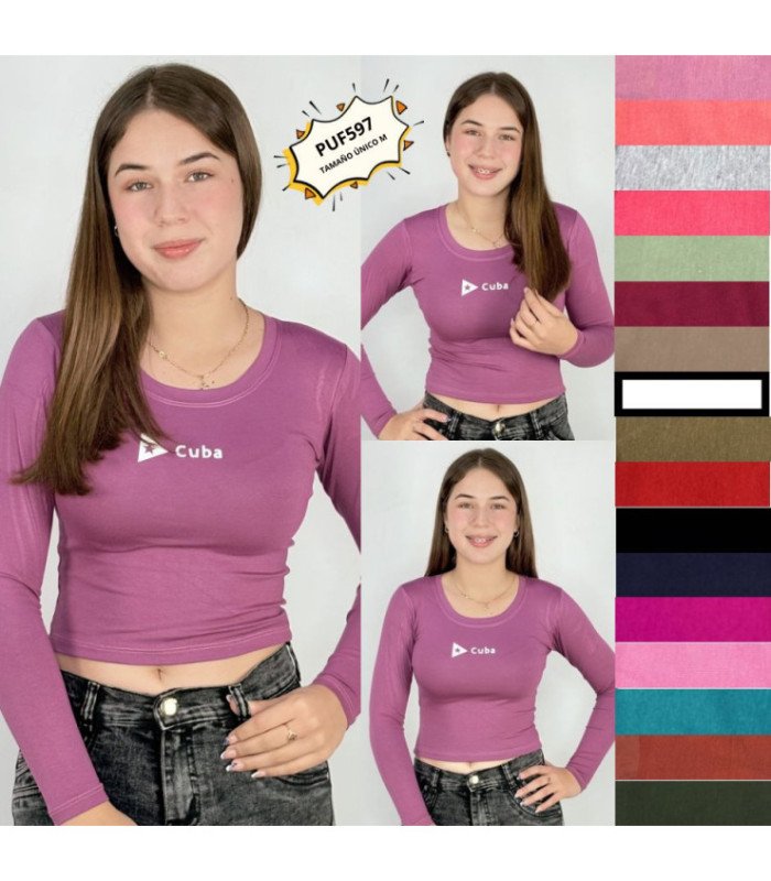 CROP M/L ALG.PUFFY