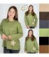 BLUSA SRA.M/L DETALLE FLOR ABAJO.COQUETA