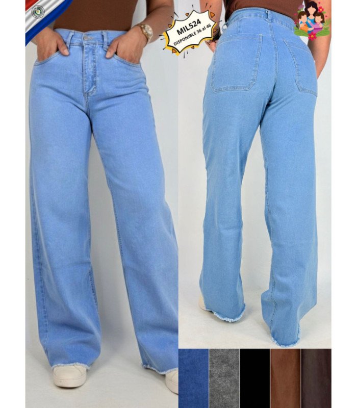 PANT. FEM.JEANS MOM FLARE 36 AL 46.MILKU