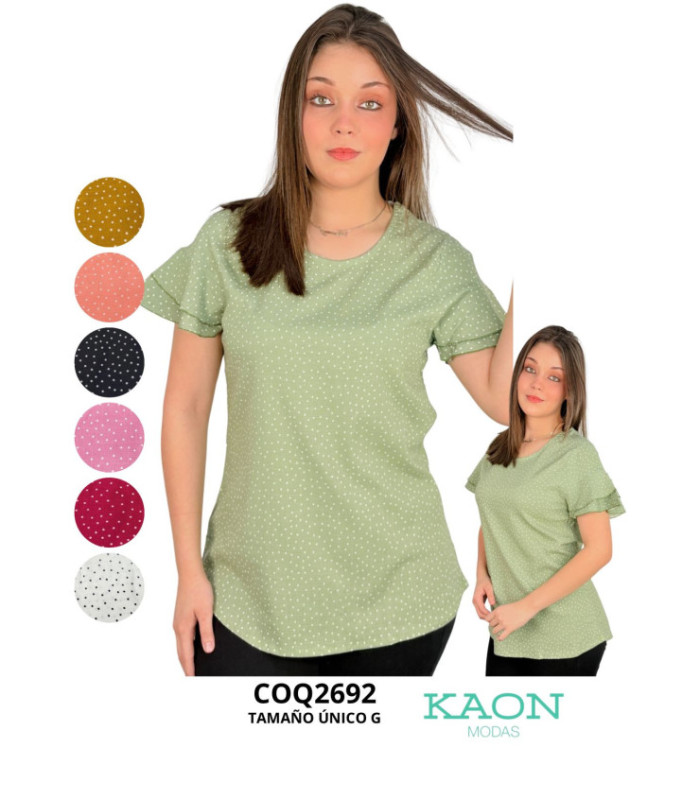 BLUSA SRA.A MOTAS M/C.COQUETA