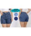 SHORT FEM. JEANS CARGO 36 AL 46.SOLIDO