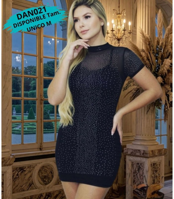 VESTIDO TUL CON BRILLO 2 PIEZAS