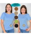 BLUSA SRTA M/C C/BORDADO DE FLOR. COQUETA