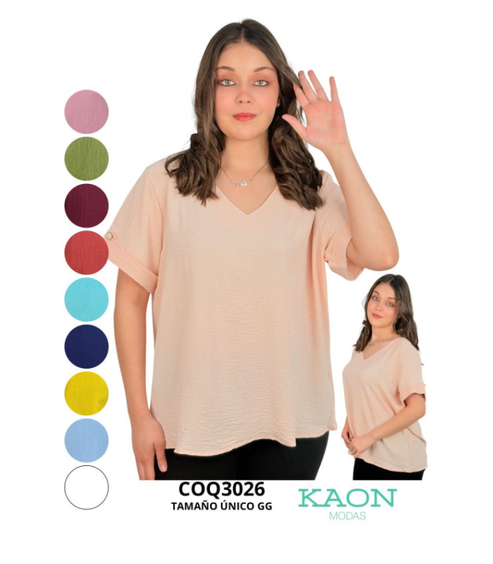 BLUSA SRA.M/C TELA DUNNA.COQUETA