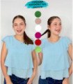 BLUSA SRTA M/C TELA DUNNA.COQUETA