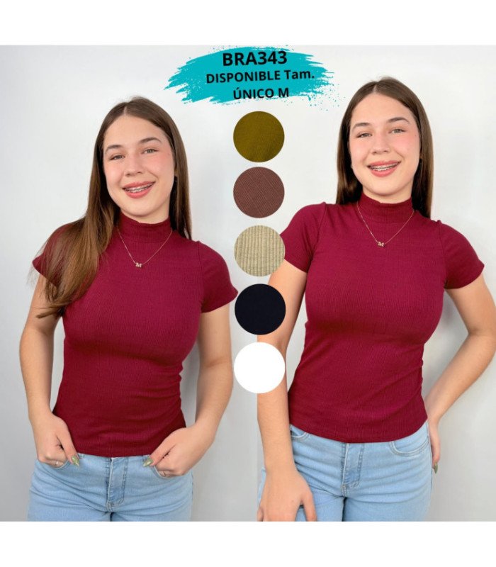 BASICA CUELLO ALTO,TELA RIVANA