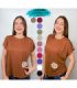 BLUSA SRA.M/C BORDADO FLOR ABAJO.COQUETA