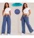 PANT.JEANS FEM.MOM C/ GOMA 36 AL 46.EVO