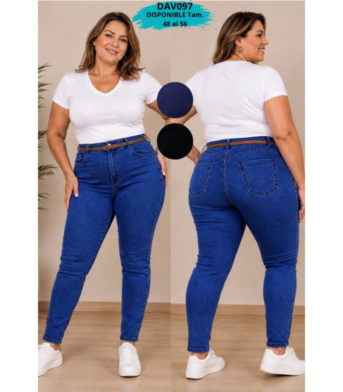 PANT.JEANS SRA.CON CINTO.48 AL 56.DAVINCHI