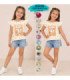 BLUS.INFANTIL M/C FRUNCIDO EN EL COSTADO.