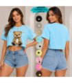 CROPPED M/C ALG.DISEÑO OSITO.