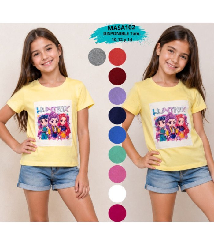BLUS.JUVENIL ALG. M/C 10,12 Y 14.
