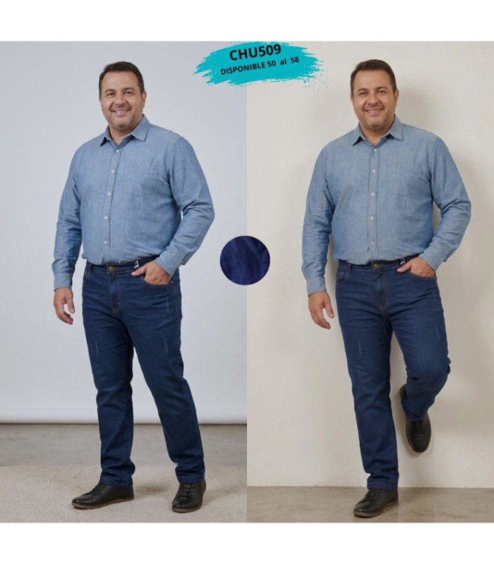 PANT.JEANS ESPECIAL MASC.50 AL 58.CHUVA DOCE