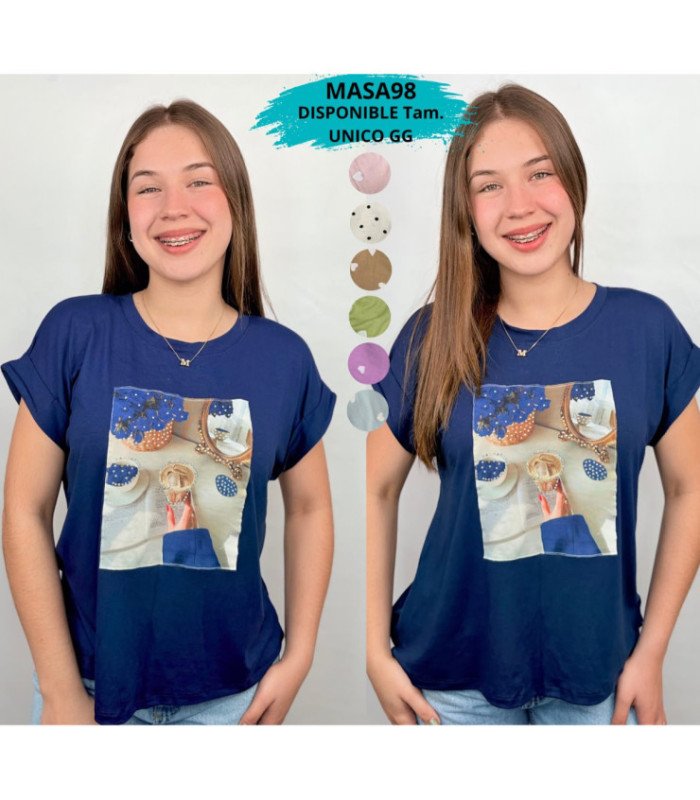 BLUS.SRA.C/ ESTAMPA Y CORAZON.