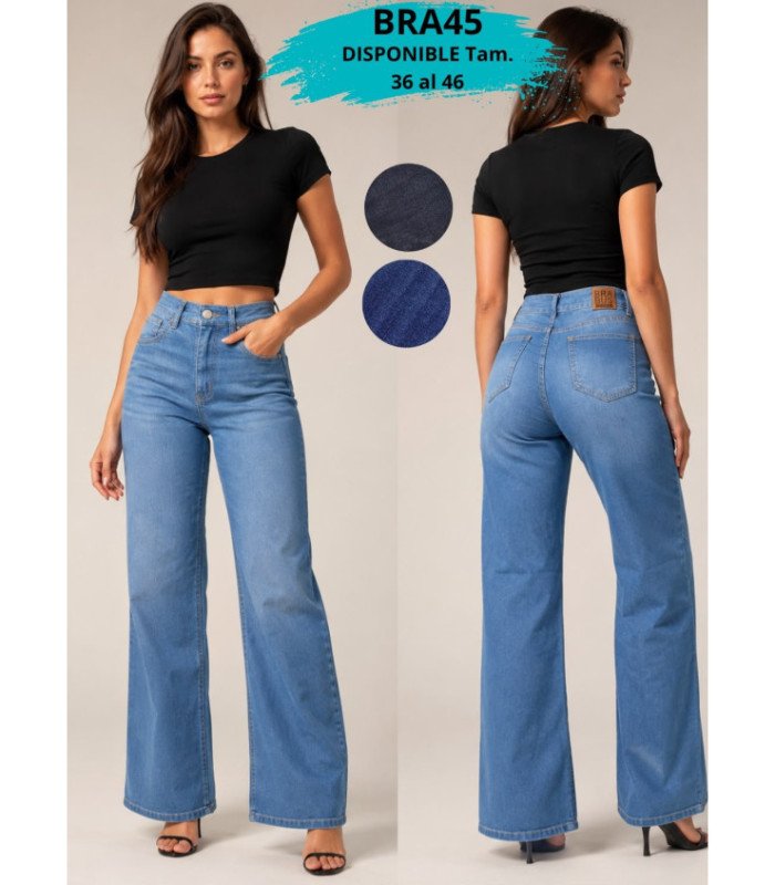 PANT.JEANS FEM.WIDE LEG 36 AL 46.BRABUS