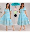 VESTIDO MIDI BORDADO M/C