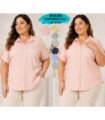 CAMISA M/C LISTRADO PLUS SIZE.