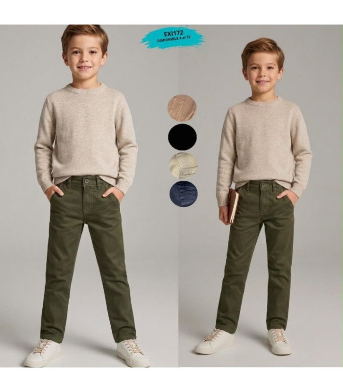 PANT. INFANTIL COLORIDO 4 AL 16.EXIT