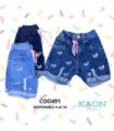 Short Jeans Infantil Stitch 4 Al 16.Cokie - Kaon Modas CDE