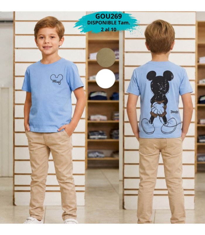 REMERA INFANTIL M/C PARA VARON.