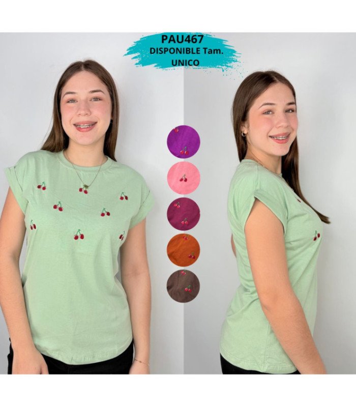 BLUS.SRTA.ALG.M/C DOBLADO 3 DISEÑOS.