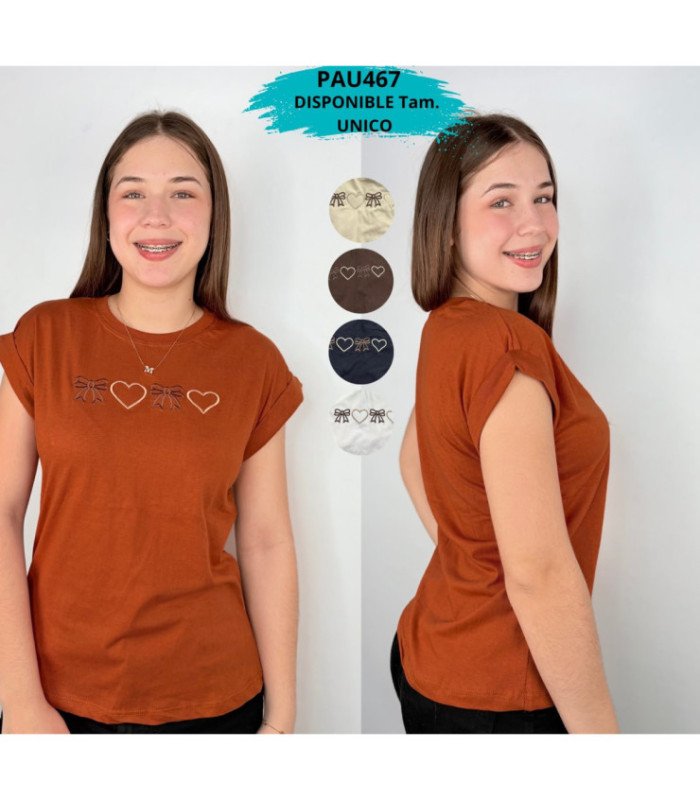 BLUS.SRTA.ALG.M/C DOBLADO 3 DISEÑOS.