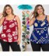 BLUSA SRA. SIN MANGA ESTAMPADA,TIRAS REGULABLE.