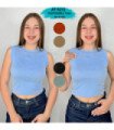 CROP REGATA CON BRILLO