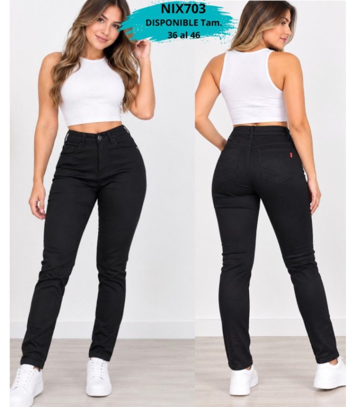 PANTALON NEGRO FEM.36 AL 46 NIX