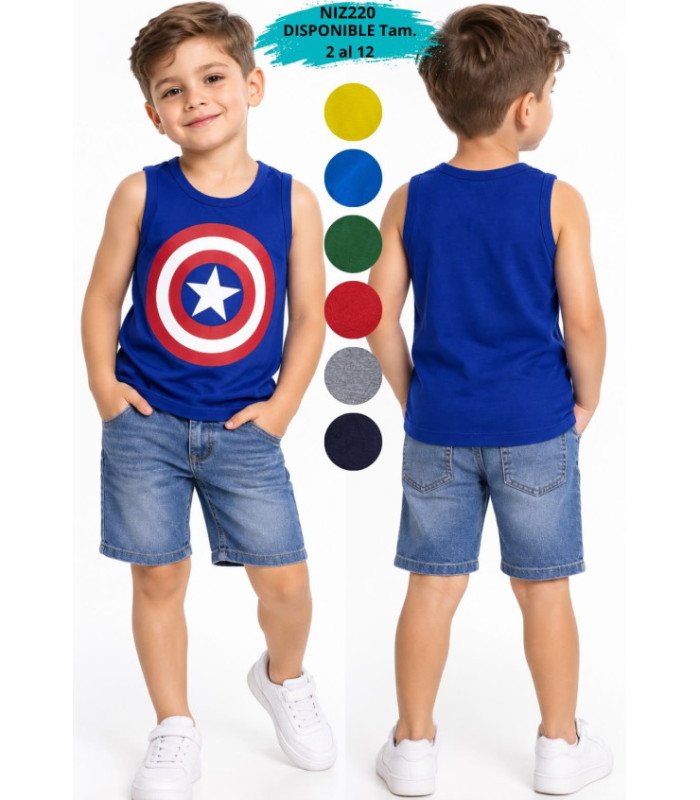 REGATA INFANTIL CON DISEÑOS P/ VARON.