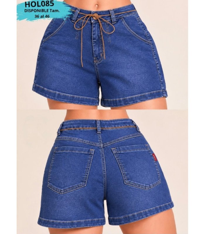 SHORT JEANS FEM.C/ CINTO 36 AL 46.HOLLY