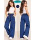 PANT.JEANS CARGO P/ NENA 4 AL 16.COMET
