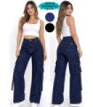 PANT.JEANS FEM.CARGO 36 AL 46.CLICK