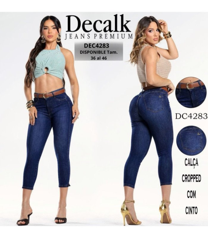 JEANS CIGARRETTE FEM.C/ CINTO 36 AL 46.