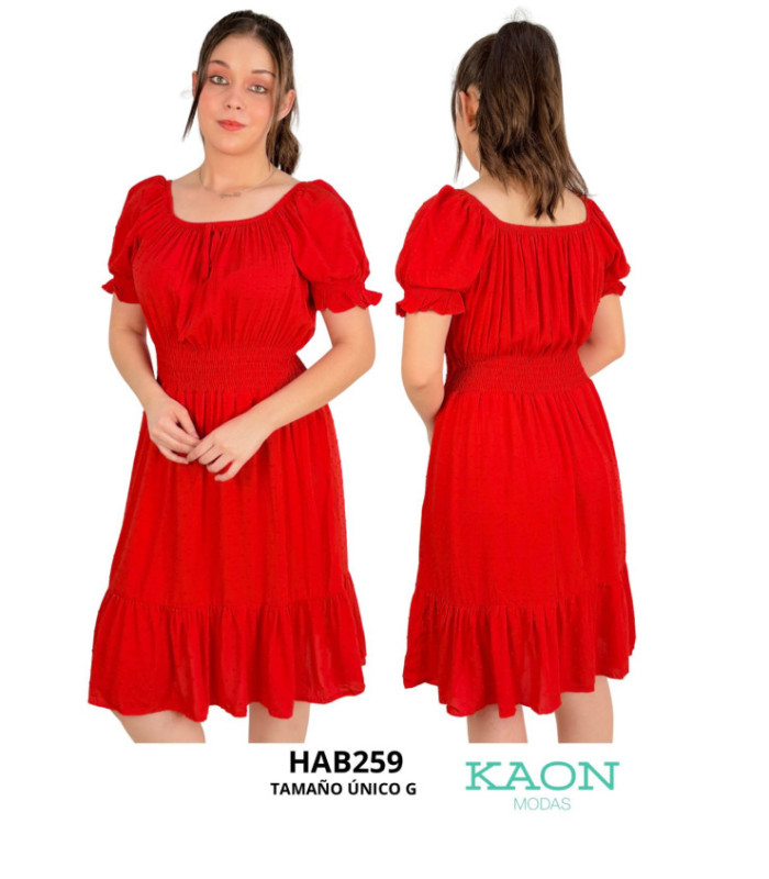 VESTIDO SRA.M/C ENGOMADO