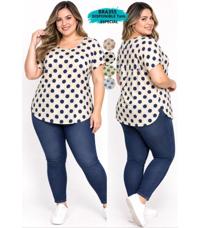 BLUSA SRA.ESPECIAL M/C ESTAMPADA