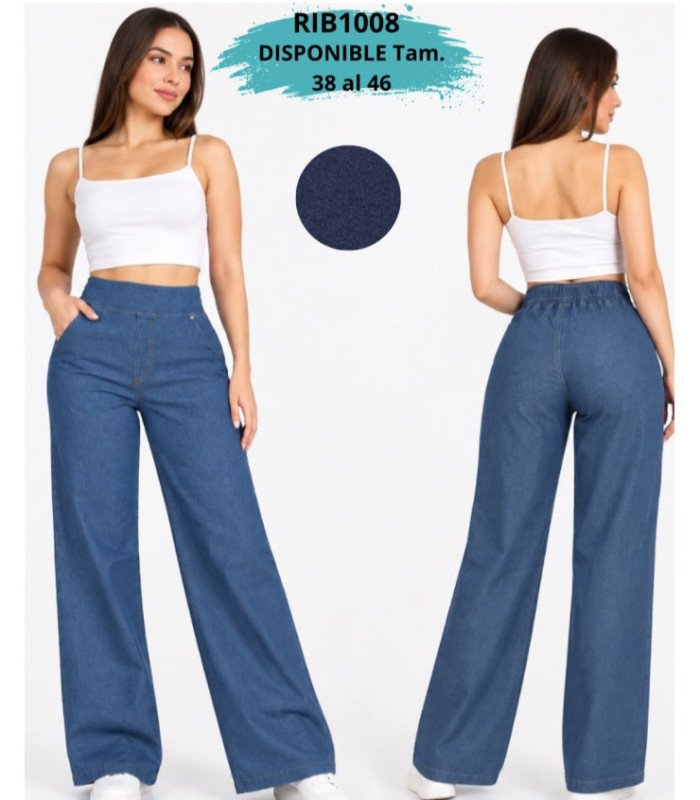 PANT.JEANS FEM.C/ CINTURA ELASTICA 38 AL 46.BLUPEPE